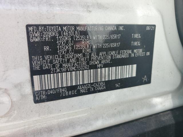 2021 TOYOTA RAV4 LE 2T3K1RFVXMC150262