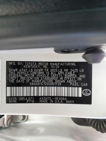 2025 LEXUS ES 300H BA 58ADA1C12SU061729