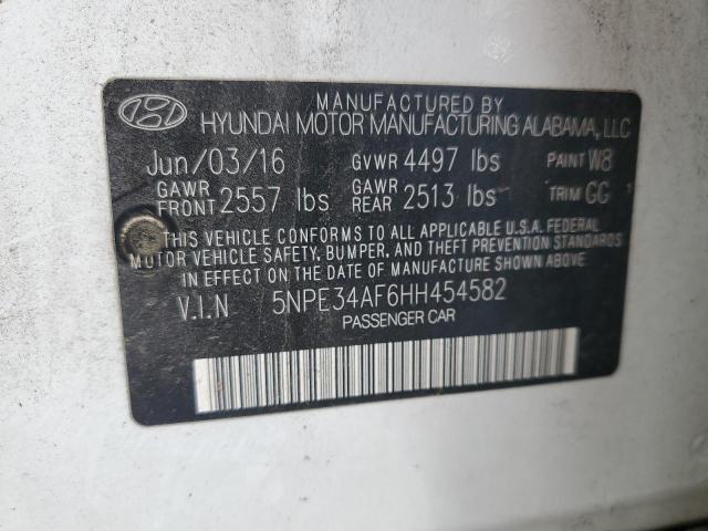 2017 HYUNDAI SONATA SPO 5NPE34AF6HH454582