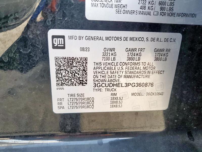 2023 CHEVROLET SILVERADO - 3GCUDHEL3PG360876