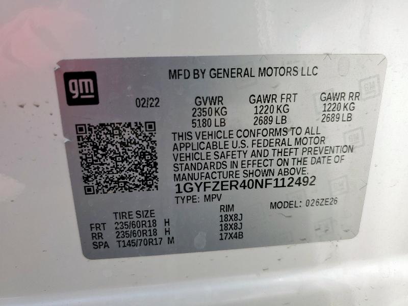 2022 CADILLAC XT4 SPORT - 1GYFZER40NF112492