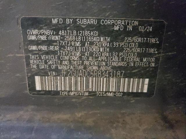 2024 SUBARU CROSSTREK JF2GUADC5R8343187