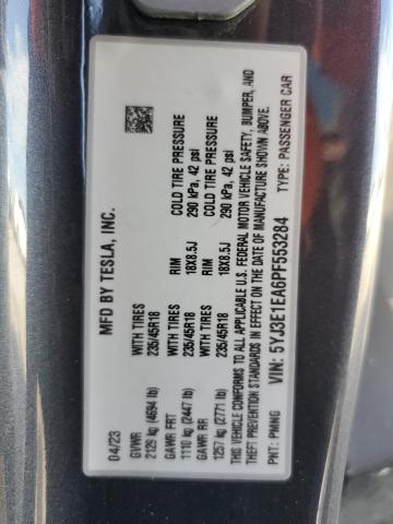 2023 TESLA MODEL 3 5YJ3E1EA6PF553284