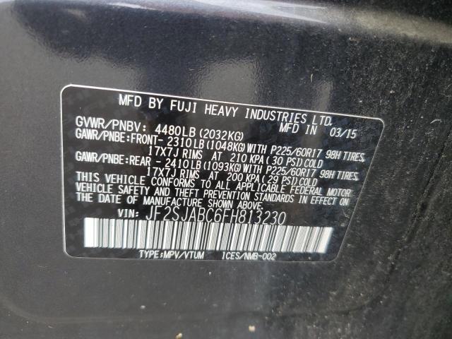2015 SUBARU FORESTER 2 JF2SJABC6FH813230