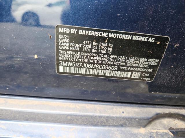 2021 BMW 330XI 3MW5R7J06M8C09609
