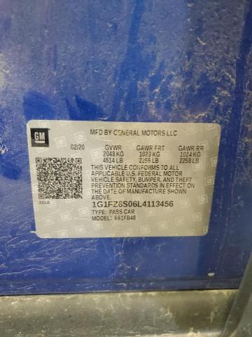 2020 CHEVROLET BOLT EV PR 1G1FZ6S06L4113456