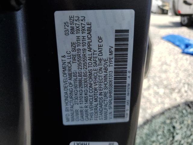 2025 HONDA ODYSSEY TO 5FNRL6H85SB061313