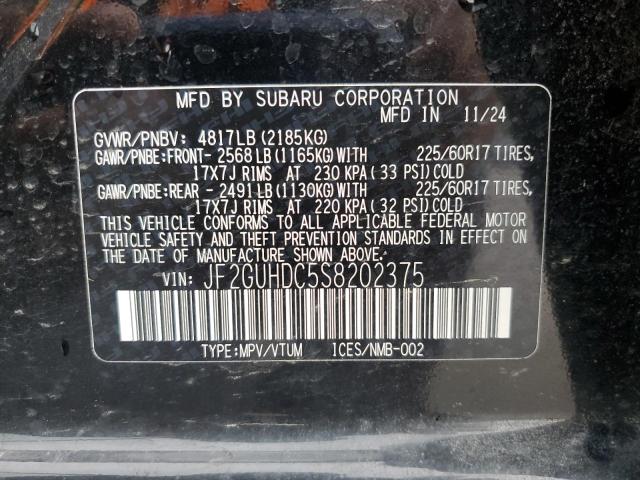2025 SUBARU CROSSTREK JF2GUHDC5S8202375