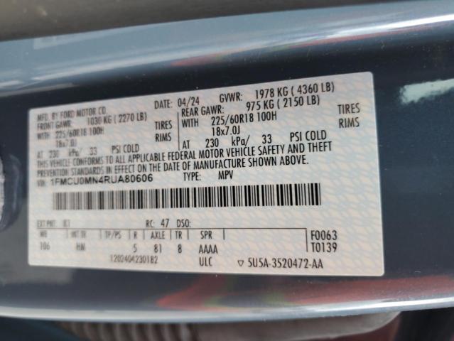 2024 FORD ESCAPE ST 1FMCU0MN4RUA80606