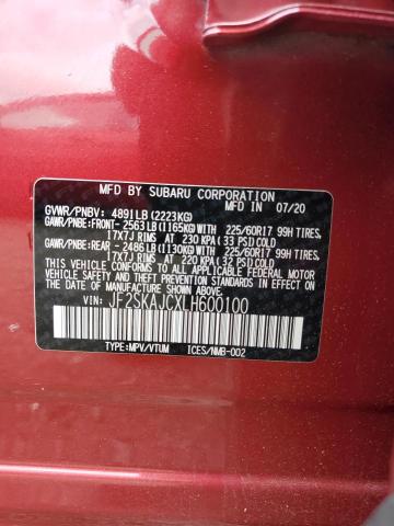 2020 SUBARU FORESTER P JF2SKAJCXLH600100