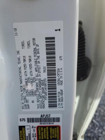 2019 TOYOTA TUNDRA DOU 5TFUW5F16KX807291