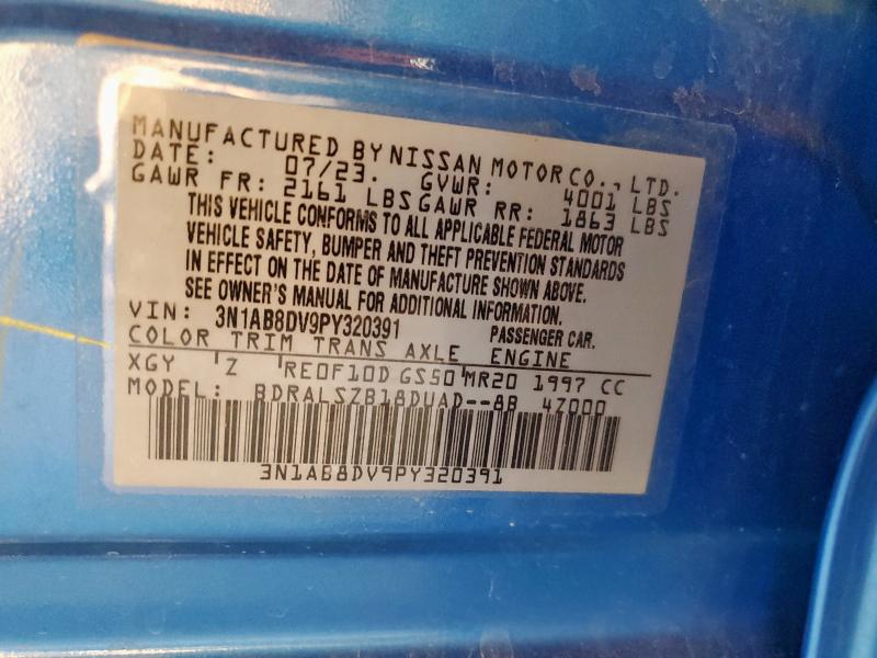 2023 NISSAN SENTRA SR 3N1AB8DV9PY320391