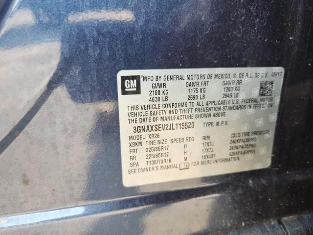 2018 CHEVROLET EQUINOX LT - 3GNAXSEV2JL115520