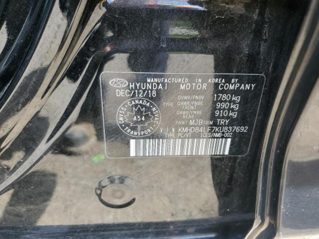 2019 HYUNDAI ELANTRA SE - KMHD84LF7KU837692