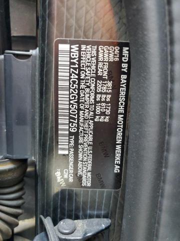 2016 BMW I3 REX WBY1Z4C52GV507759