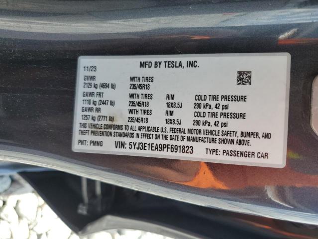 2023 TESLA MODEL 3 5YJ3E1EA9PF691823