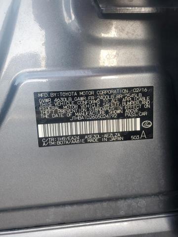 2016 LEXUS IS 200T JTHBA1D26G5024192