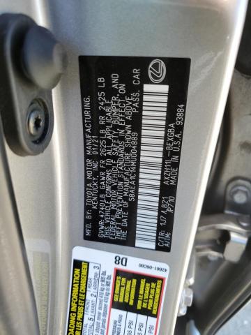2021 LEXUS ES 300H LU 58AEA1C14MU004889