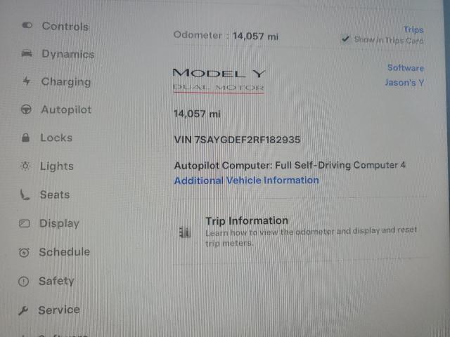2024 TESLA MODEL Y 7SAYGDEF2RF182935