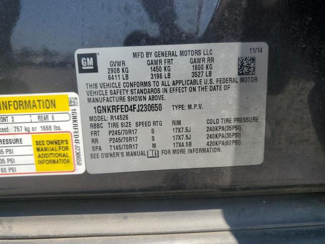 2015 CHEVROLET TRAVERSE L - 1GNKRFED4FJ230650