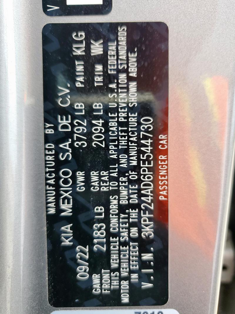 2023 KIA FORTE LX 3KPF24AD6PE544730