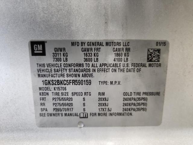 2015 GMC YUKON SLT 1GKS2BKC5FR590159