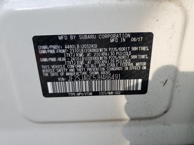 2018 SUBARU FORESTER 2 JF2SJAGC5JH466491