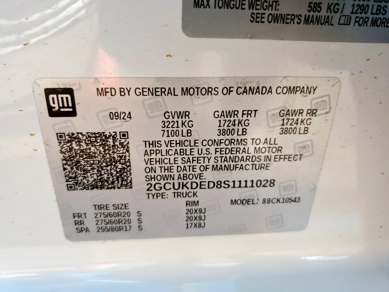 2025 CHEVROLET SILVERADO - 2GCUKDED8S1111028