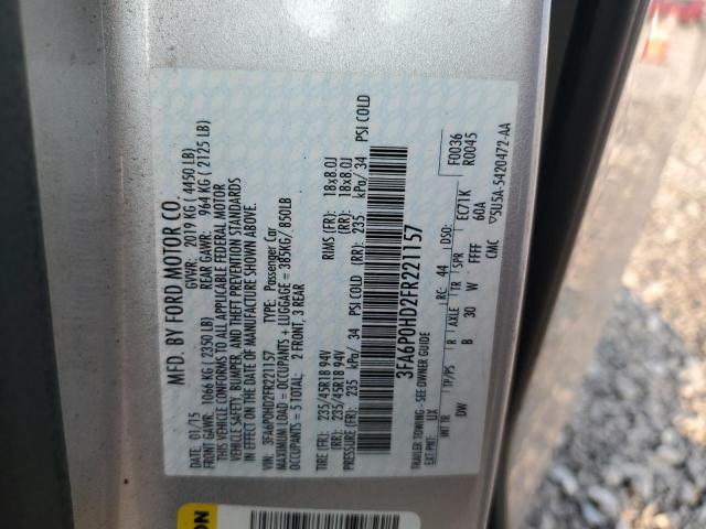 2015 FORD FUSION SE 3FA6P0HD2FR221157