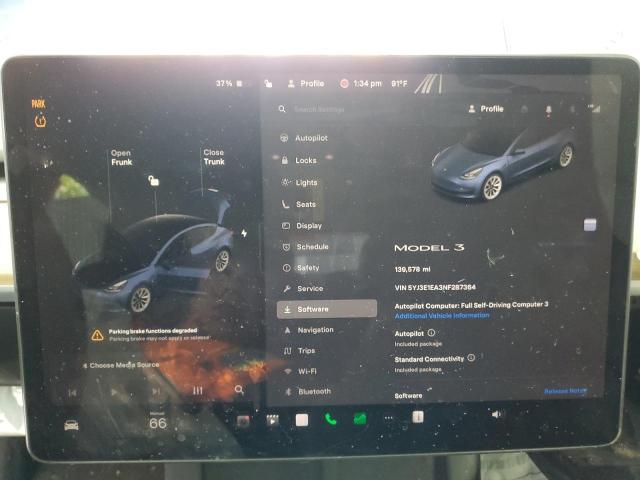 2022 TESLA MODEL 3 5YJ3E1EA3NF287364
