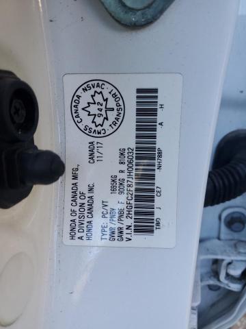 2018 HONDA CIVIC EX 2HGFC2F87JH006032