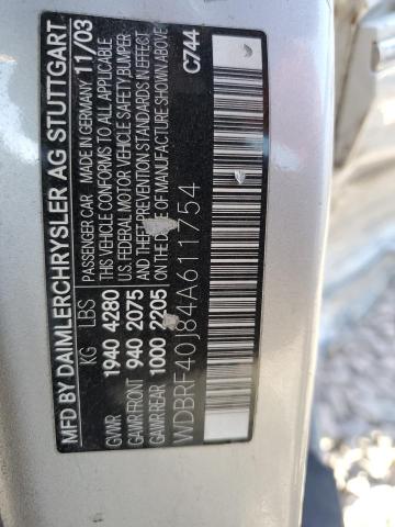 2004 MERCEDES-BENZ C 230K SPO #3285979830