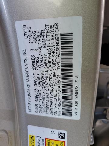 2019 HONDA ACCORD LX 1HGCV1F10KA136129