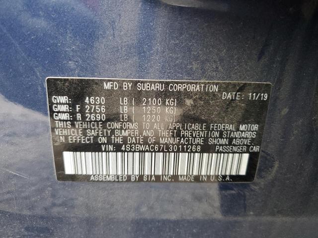 2020 SUBARU LEGACY PRE 4S3BWAC67L3011268