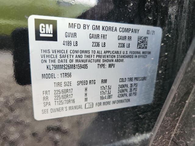 2021 CHEVROLET TRAILBLAZE KL79MMS26MB159405