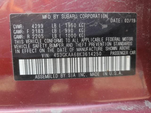 2019 SUBARU IMPREZA 4S3GKAA68K3614250