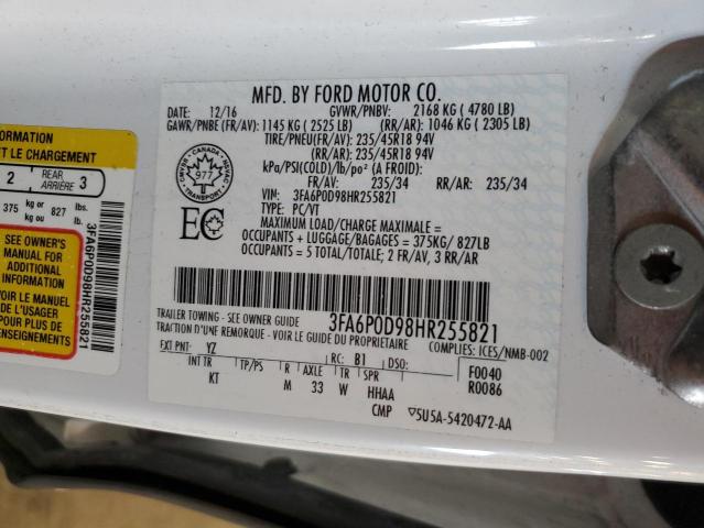 2017 FORD FUSION TIT - 3FA6P0D98HR255821
