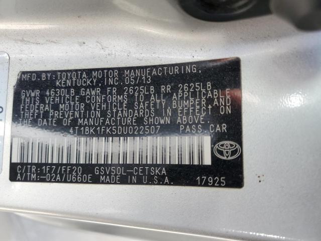 2013 TOYOTA CAMRY SE - 4T1BK1FK5DU022507
