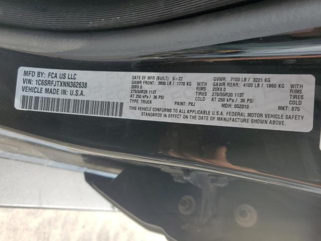 2022 RAM 1500 LARAM 1C6SRFJTXNN362638