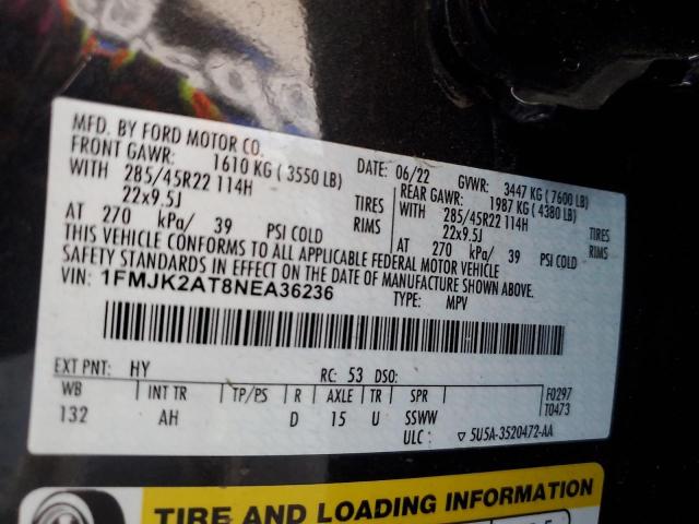 2022 FORD EXPEDITION MAX LIMITED 1FMJK2AT8NEA36236