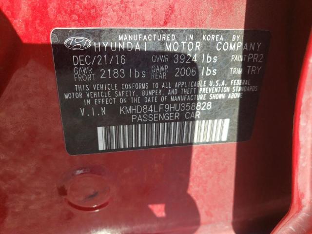 2017 HYUNDAI ELANTRA SE - KMHD84LF9HU358828