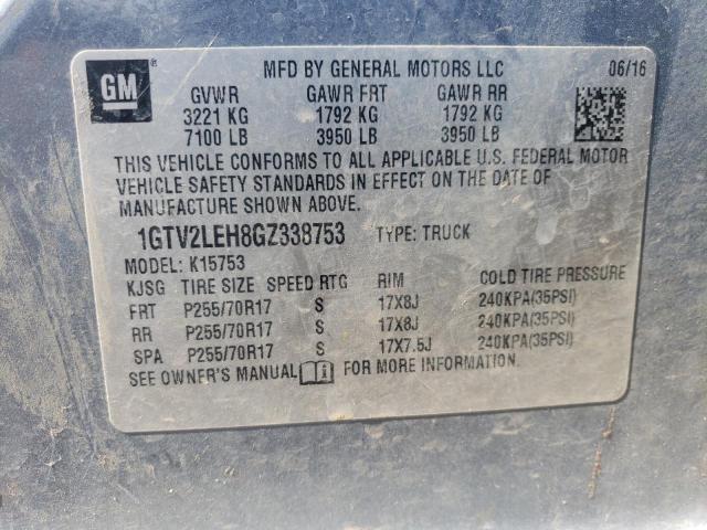 2016 GMC SIERRA K15 1GTV2LEH8GZ338753