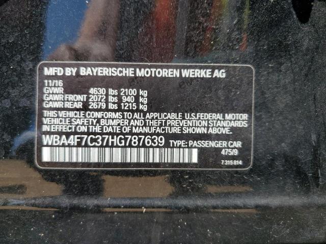 2017 BMW 430I GRAN WBA4F7C37HG787639