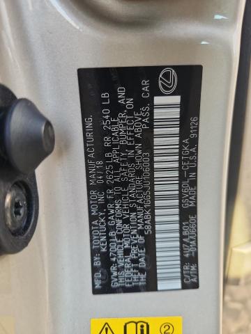 2018 LEXUS ES 350 58ABK1GG5JU106003