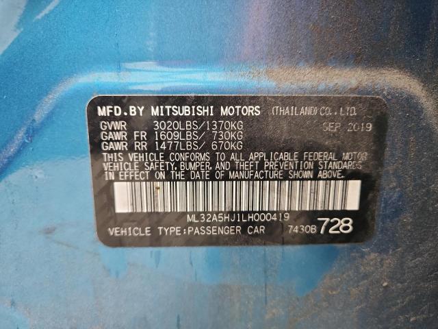 2020 MITSUBISHI MIRAGE LE ML32A5HJ1LH000419