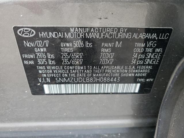 2018 HYUNDAI SANTA FE S - 5NMZUDLB8JH088443