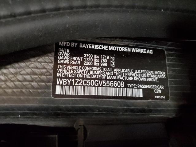 2016 BMW I3 BEV WBY1Z2C50GV556608