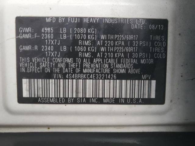 2014 SUBARU OUTBACK 2. - 4S4BRBKC4E3221426
