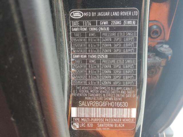 2015 LAND ROVER RANGE ROVE SALVR2BG6FH016630