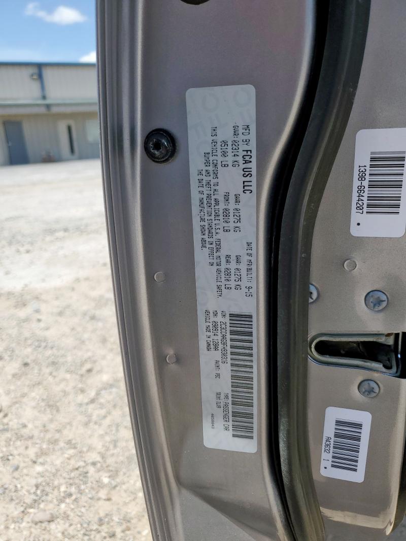 2015 CHRYSLER 300 LIMITED 2C3CCAAG9FH930316